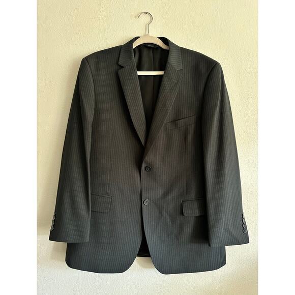 Angelo Rossi Suit Jacket - Men’s Size 42 S Regular 04 Charcoal Polyester Blazer - Picture 1 of 13
